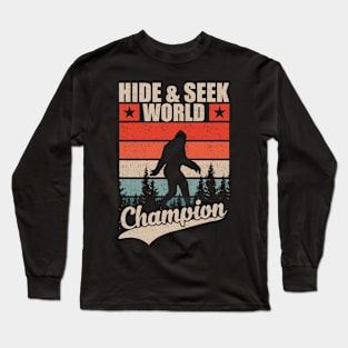 Hide And Seek World Champion Bigfoot Retro Long Sleeve T-Shirt